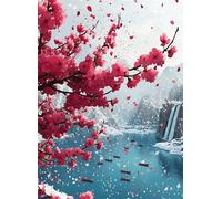 Puzzle 2000 Pezzi Arte per Adulti e Ragazzi, Puzzle Plum Bossom in Legno Adulti, Idea Regalo Jigsaw Lago per Gioco Familiare, Lettere sul retro Jigsaw, per Decorazione la Casa Regalo 100x70cm g-900