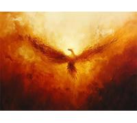 Puzzle 2000 Pezzi Arte per Adulti e Ragazzi, Puzzle Sogno in Legno Adulti, Idea Regalo Jigsaw Fenice per Gioco Familiare, Lettere sul retro Jigsaw, per Decorazione la Casa Regalo 100x70cm g-327