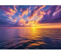 Puzzle 2000 Pezzi Arte per Adulti e Ragazzi, Puzzle Tramonto in Legno Adulti, Idea Regalo Jigsaw Lago per Gioco Familiare, Lettere sul retro Jigsaw, per Decorazione la Casa Regalo 100x70cm g-299