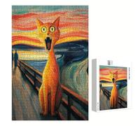 Puzzle 2000 Pezzi - Astratto & Gatto - Puzzle in Legno Durevole con Lettere sul Retro - 75 x 105 cm - Hobby Creativo Senza Polvere - Articolo per Collezionisti e 14 Anni in Su P3#813