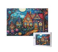 Puzzle 2000 Pezzi Astratto Puzzle Piccola città Grandi Dimensioni per Adulti Con Scatola di Imballaggio e Immagini di Riferimento, Divertenti Giochi per Famiglia, Come Regalo per Amici 2T-1037