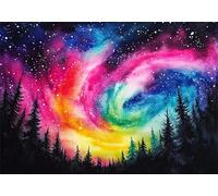Puzzle 2000 Pezzi Aurora boreale Puzzle Cielo stellato Jigsaw Adulti Legno Classici Impossibili Gioco da Sfida, Stampa di Alta Qualità jigsaws，per la Casa di vertimento In Famiglia Regalo U-691