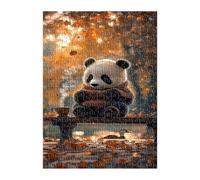 Puzzle 2000 Pezzi Autunno Animale Panda 100x70 cm Puzzles Classici Difficili Impossibili Puzzle Adulti 2000 Pezzi per Gioco Familiare Decorazione per la Casa