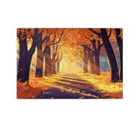 Puzzle 2000 Pezzi Autunno Puzzle Foresta Adulti Arte Grandi Dimensioni Jigsaw di Legno con una Scatola e Poster, Impossibili Jigsaw Gioco Familiare for Adulti Principiante, Home Decor 99x70cm E-1610