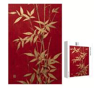 Puzzle 2000 Pezzi - Bambù & Rosso - Puzzle in Legno Durevole con Lettere sul Retro - 70 x 100 cm - Hobby Creativo Senza Polvere - Articolo per Collezionisti e 14 Anni in Su P3#1097