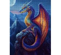 Puzzle 2000 Pezzi, Blu Drago 3D Puzzle per Adulti Impegnativo, Educa Puzzles Artistico, Divertente E Stimolante Puzzles Decorativo per La Famiglia, Regalo e Decorazione Pareti DX0YL6-586