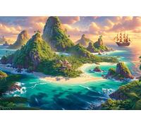 Puzzle 2000 pezzi Bosco dell'isola per Adulti, 100x70cm Puzzle Adulti 2000 pezzi, Giochi Di Puzzle per Tutta La Famiglia, Un Regalo Festivo per Gli Amici in Una Bella Confezione