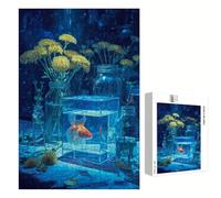 Puzzle 2000 Pezzi - Carpa koi & Flower - Puzzle in Legno Durevole con Lettere sul Retro - 70 x 100 cm - Hobby Creativo Senza Polvere - Articolo per Collezionisti e 14 Anni in Su P3#999