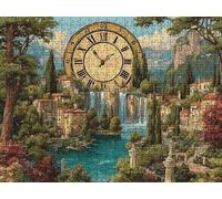 Puzzle 2000 Pezzi, Cascata Orologio 3D Puzzle per Adulti Impegnativo, Educa Puzzles Artistico, Divertente E Stimolante Puzzles Decorativo per La Famiglia, Come Regalo e Decorazione Pareti R6KH-709