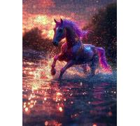 Puzzle 2000 Pezzi Cavalli Di Colore 3D Puzzle per Adulti Impegnativo, Educa Puzzles Artistico, Divertente E Stimolante Puzzles Decorativo per La Famiglia, Regalo e Decorazione Pareti BXHZW6-109