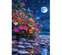 Puzzle 2000 Pezzi, Ciottoli Fiori Luna, Intrattenimento Creativo, Puzzle Classico Sfida Appassionante per Tutti Gli Appassionati di Puzzles, Ideale per Uomini, Donne o Ragazzi 100 x 70 cm
