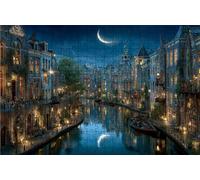 Puzzle 2000 Pezzi, Città Dell'Acqua Puzzle 2000 Pezzi per Adulti, Giochi di Puzzles Sognante Legno per Tutta la Famiglia, DIY Puzzles per Quadri Moderni Soggiorno Regalo Donna Uomo 70 x 100CM RXPT5610