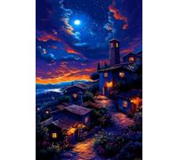 Puzzle 2000 Pezzi Città Notte Stellata Puzzle Classici, Giochi Rilassamento e Intelligence, Puzzles Impossible, Idea Regalo Uomo e Donna