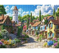 Puzzle 2000 Pezzi Classici, Puzzle Cartone animato villaggio 99 x 70 cm, Gioco Educativo e Antistress in Legno con Poster Incluso, Ttività Famiglia, Regalo per Appassionati, Decor Parete, f0-534