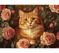 Puzzle 2000 Pezzi Classici, Puzzle fiore gatto 99 x 70 cm, Gioco Educativo e Antistress in Legno con Poster Incluso, Ttività DIY per Famiglia, Regalo per Appassionati, Decor Parete Casa, f0-398