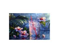 Puzzle 2000 Pezzi Cocktail Puzzle 2000 Pezzi Adulti Estate, Puzzles Legno con Scatola di Carta Colorata e Borsa a Rete Portatile, Puzzles Classici per Decorazioni Parete Regalo 70 x 100CM LZPT-00296