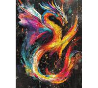 Puzzle 2000 Pezzi, Colore Drago 3D Puzzle per Adulti Impegnativo, Educa Puzzles Artistico, Divertente E Stimolante Puzzles Decorativo per La Famiglia, Regalo e Decorazione Pareti DX0YL6-118