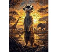 Puzzle 2000 Pezzi Elefante Giraffe 3D Puzzle per Adulti Impegnativo, Educa Puzzles Artistico, Divertente E Stimolante Puzzles Decorativo per La Famiglia, Regalo e Decorazione Pareti BXHZW6-194