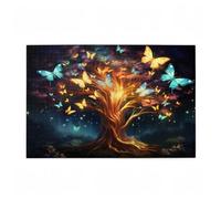 Puzzle 2000 Pezzi Farfalla Puzzle Albero della vita Adulti Arte Grandi Dimensioni Jigsaw di Legno con una Scatola e Poster, Impossibili Jigsaw Gioco Familiare, Home Decor Regalo Donna 99x70cm D-542