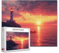 Puzzle 2000 Pezzi faro Puzzle Grandi Adulti Difficili Impossibili Legno Arte Jigsaw Sviluppa La Coordinazione Occhio-Mano Con Poster Incluso, Compact Box Idea Regalo Uomo e Donna 70.5X99.5cm P-3