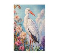 Puzzle 2000 Pezzi Fiore Puzzle Cicogna bianca Adulti Arte Grandi Dimensioni Jigsaw di Legno con una Scatola e Poster, Impossibili Jigsaw Gioco Familiare, Home Decor Regalo Donna 99x70cm D-1319