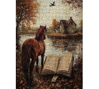 Puzzle 2000 Pezzi, Foresta Cavalli Selvaggi 3D Puzzle per Adulti Impegnativo, Educa Puzzles Artistico, Divertente E Stimolante Puzzles Decorativo per La Famiglia, Regalo Decorazione DX0YL6-1009