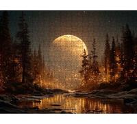 Puzzle 2000 Pezzi, Foresta Luna 3D Puzzle per Adulti Impegnativo, Educa Puzzles Artistico, Divertente E Stimolante Puzzles Decorativo per La Famiglia, Come Regalo e Decorazione Pareti R6KH-758