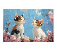 Puzzle 2000 Pezzi Gatti per Adulti, 99.5x70.5 cm Puzzle Fiori per Decorazione Parete, Giochi Educativo per Famiglie, Puzzles Arte in Legno Impegnativi, 2000 Pezzi Puzzles per Regalo Donne, -7662