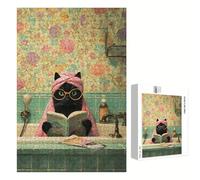 Puzzle 2000 Pezzi - Gatto & Bagno - Puzzle in Legno Durevole con Lettere sul Retro - 70 x 100 cm - Hobby Creativo Senza Polvere - Articolo per Collezionisti e 14 Anni in Su P3#1160