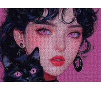Puzzle 2000 Pezzi gatto Bellezza, Puzzles Legno XXL 99.5x70.5 cm, Puzzles Adulti Confezionato con Squisita Cura, Stimola Memoria, Puzzle 2000 Tra Loro Lettere Sul Retro, Regalo Uomo e Donna s7h-154