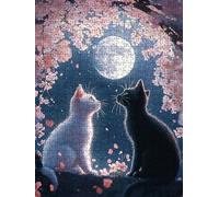 Puzzle 2000 Pezzi Gatto Nero Gatto Bianco 3D Puzzle per Adulti Impegnativo, Educa Puzzles Artistico, Divertente E Stimolante Puzzles Decorativo per La Famiglia, Regalo e Decorazione Pareti BXHZW6-337