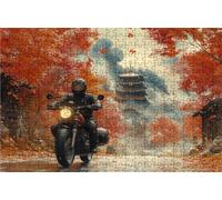 Puzzle 2000 Pezzi Giappone Puzzle 2000 Pezzi Legno per Adulti Motociclo, Splendidamente Confezionato in Una Scatola di Cartone, Trasportabile in Una Borsa a Rete per Regalo Donna 100 x 70cm RXPT-9101