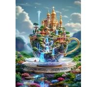 Puzzle 2000 pezzi Giochi educativo e Giocattoli sfida Regalo Jigsaw puzzle classici per Adulti,DIY Puzzles Castello delle Fiabe in Coppa,100x70 cm