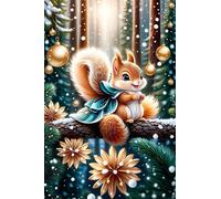 Puzzle 2000 pezzi Giochi educativo e Giocattoli sfida Regalo Jigsaw puzzle classici per Adulti,DIY Puzzles Scoiattolo boschi invernali,100x70 cm