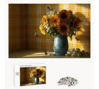 Puzzle 2000 Pezzi - Girasole & Paesaggio - Puzzle in Legno Durevole con Lettere sul Retro - 70 x 100 cm - Hobby Creativo Senza Polvere - Articolo per Collezionisti e 14 Anni in Su P3#637