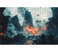 Puzzle 2000 Pezzi Guerra Puzzle 2000 Pezzi Legno per Adulti Rovine, Splendidamente Confezionato in Una Scatola di Cartone, Trasportabile in Una Borsa a Rete per Decorazioni Parete 100x70cm RXPT-7627