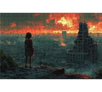 Puzzle 2000 Pezzi Guerra Puzzle 2000 Pezzi Legno per Adulti Rovine, Splendidamente Confezionato in Una Scatola di Cartone, Trasportabile in Una Borsa a Rete per Decorazioni Parete 70x100cm RXPT-7133