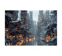 Puzzle 2000 Pezzi Inverno, Puzzle Città, Classici Puzzles in Legno con Compact Box, Puzzles per Adulti e Tutta la Famiglie Divertimento Sfide Extra Divertenti Idea Regalo Donna, Decorazioni Casa -2214