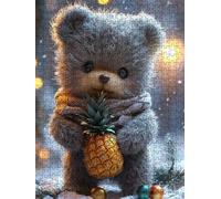 Puzzle 2000 Pezzi, L' Orso Dell' Ananas 3D Puzzle per Adulti Impegnativo, Educa Puzzles Artistico, Divertente E Stimolante Puzzles Decorativo per La Famiglia, Regalo e Decorazione Pareti DX0YL6-91