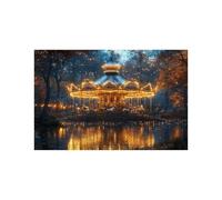 Puzzle 2000 Pezzi, Legno Giostra Puzzle 2000 Pezzi Adulti, Puzzles Classici Autunno per Tutta la Famiglia Insieme, Puzzles per Alleviare lo Stress e Primavera Decorazioni Parete 70 x 100 CM LZPT-04487