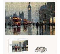Puzzle 2000 Pezzi - Londra & Vista Streetle - Puzzle in Legno Durevole con Lettere sul Retro - 75 x 105 cm - Hobby Creativo Senza Polvere - Articolo per Collezionisti e 14 Anni in Su P3#339
