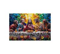 Puzzle 2000 Pezzi L'Ultima Cena Puzzle 2000 Pezzi Adulti Astratto, Puzzles Legno con Scatola di Carta Colorata e Borsa a Rete Portatile, Puzzles per Decorazioni Parete Regalo 70x100Cm LZPT-03786
