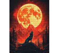 Puzzle 2000 Pezzi Luna Rossa 3D Puzzle per Adulti Impegnativo, Educa Puzzles Artistico, Divertente E Stimolante Puzzles Decorativo per La Famiglia, Regalo e Decorazione Pareti BXHZW6-361