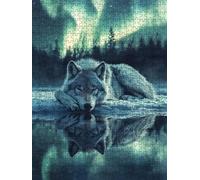 Puzzle 2000 Pezzi, Lupo Aurora 3D Puzzle per Adulti Impegnativo, Educa Puzzles Artistico, Divertente E Stimolante Puzzles Decorativo per La Famiglia, Regalo e Decorazione Pareti DX0YL6-481