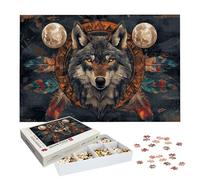 Puzzle 2000 Pezzi Lupo, Puzzle Cacciatore di Sogni 2000 Pezzi Arte per Adulti e Bambini, Misura: 99.5x70.5 cm, Puzzles Legno per Adulti con Squisita Scatola di Imballaggio, Regalo Donna e Uomo, -6961