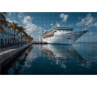 Puzzle 2000 Pezzi Nave Da Crociera Puzzle 2000 Pezzi Legno per Adulti Porta, Splendidamente Confezionato in Una Scatola di Cartone, Borsa Rete Portabilità per Regalo Donna 70 x 100cm RXPT-1803