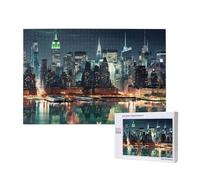 Puzzle 2000 Pezzi New York Puzzle Vista notturna Grandi Dimensioni per Adulti Con Scatola di Imballaggio e Immagini di Riferimento, Divertenti Giochi per Famiglia, Come Regalo per Amici 2T-808