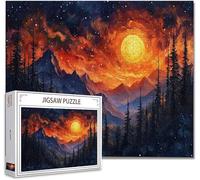 Puzzle 2000 Pezzi paesaggio Puzzle Grandi Adulti Difficili Impossibili Legno Arte Jigsaw Sviluppa La Coordinazione Occhio-Mano Con Poster Incluso, Compact Box Idea Regalo Uomo e Donna 70.5X99.5cm Q-7