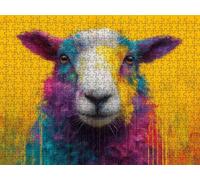 Puzzle 2000 Pezzi, Pecore Colorate 3D Puzzle per Adulti Impegnativo, Educa Puzzles Artistico, Divertente E Stimolante Puzzles Decorativo per La Famiglia, Come Regalo e Decorazione Pareti R6KH-192