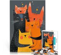 Puzzle 2000 pezzi per adolescenti Abbraccio di famiglia di gatti felici Taglio di precisione Migliorare l'amore tra le coppie 70x100cm